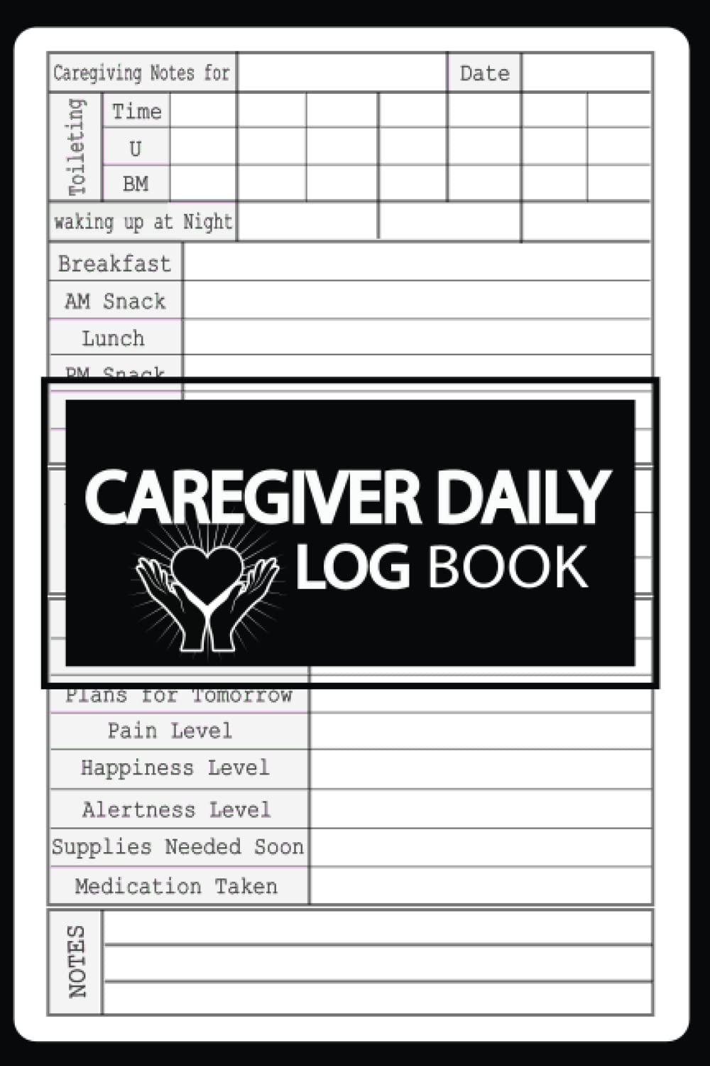 ler totalmente Caregiver Daily Log Book: Personal Caregiver Organizer Log Book | Daily Log Book for Assisted Living Patients | 120 pages | Size 6" x 9".