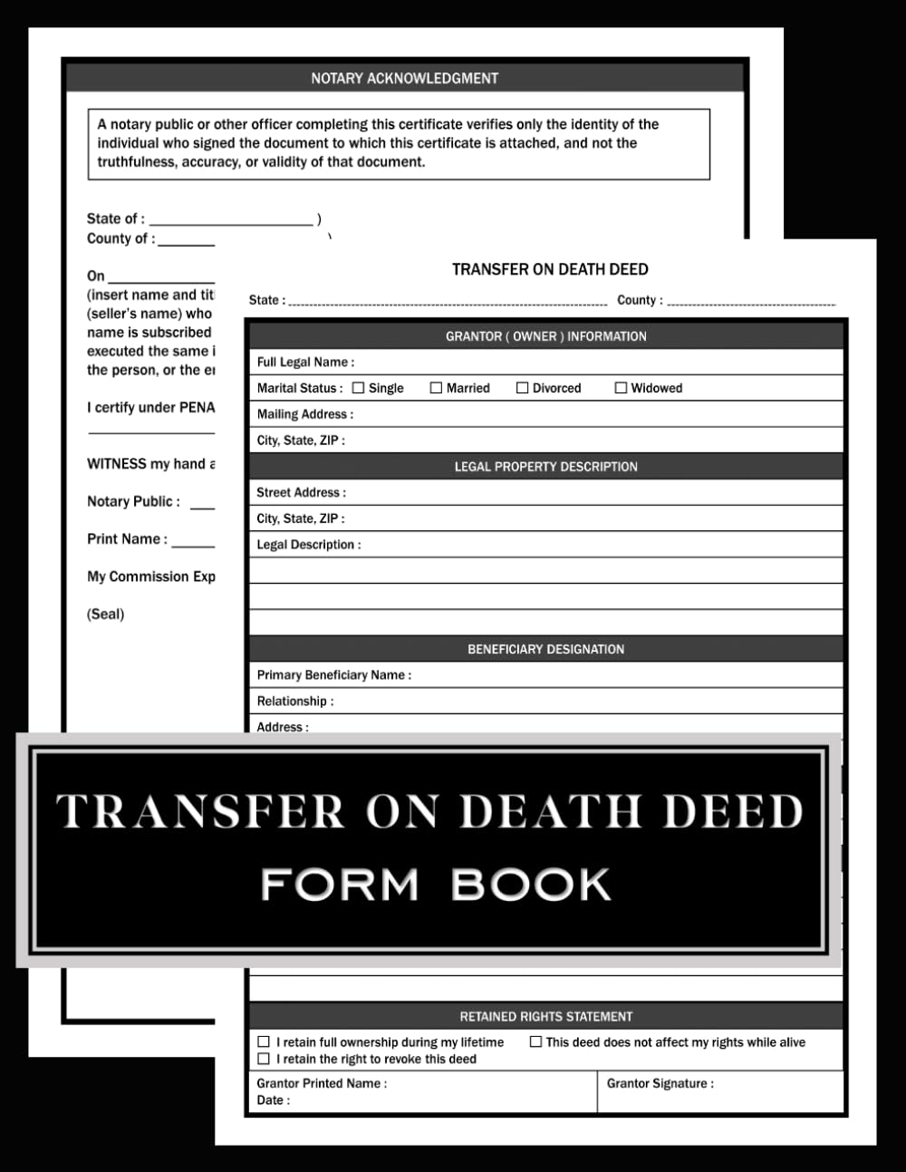 Transfer On Death Deed Forms Book: State-Compliant TOD Deed Templates to Transfer Real Estate, Name Beneficiaries, and Help Avoid Probate | TOD... Legal Guide, and Customizable Fields baixar livro de graça