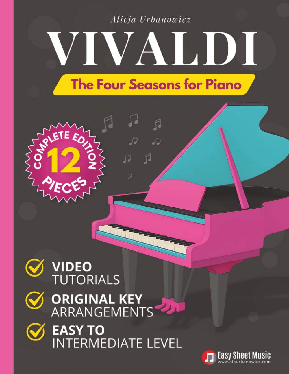 Vivaldi – The Four Seasons for Piano: Complete Piano Sheet Music – All 12 Movements from Spring, Summer, Autumn and Winter | Easy to Intermediate... (Beautiful Piano Songs by Classical Masters) baixar o livro de graça