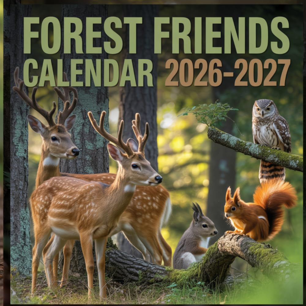 ler totalmente Forest Friends calendar 2026 2027: A Heartwarming Photographic Journey Through Woodland Animals, Peaceful Forest Moments, and the Gentle Magic of Nature’s Wild Companions