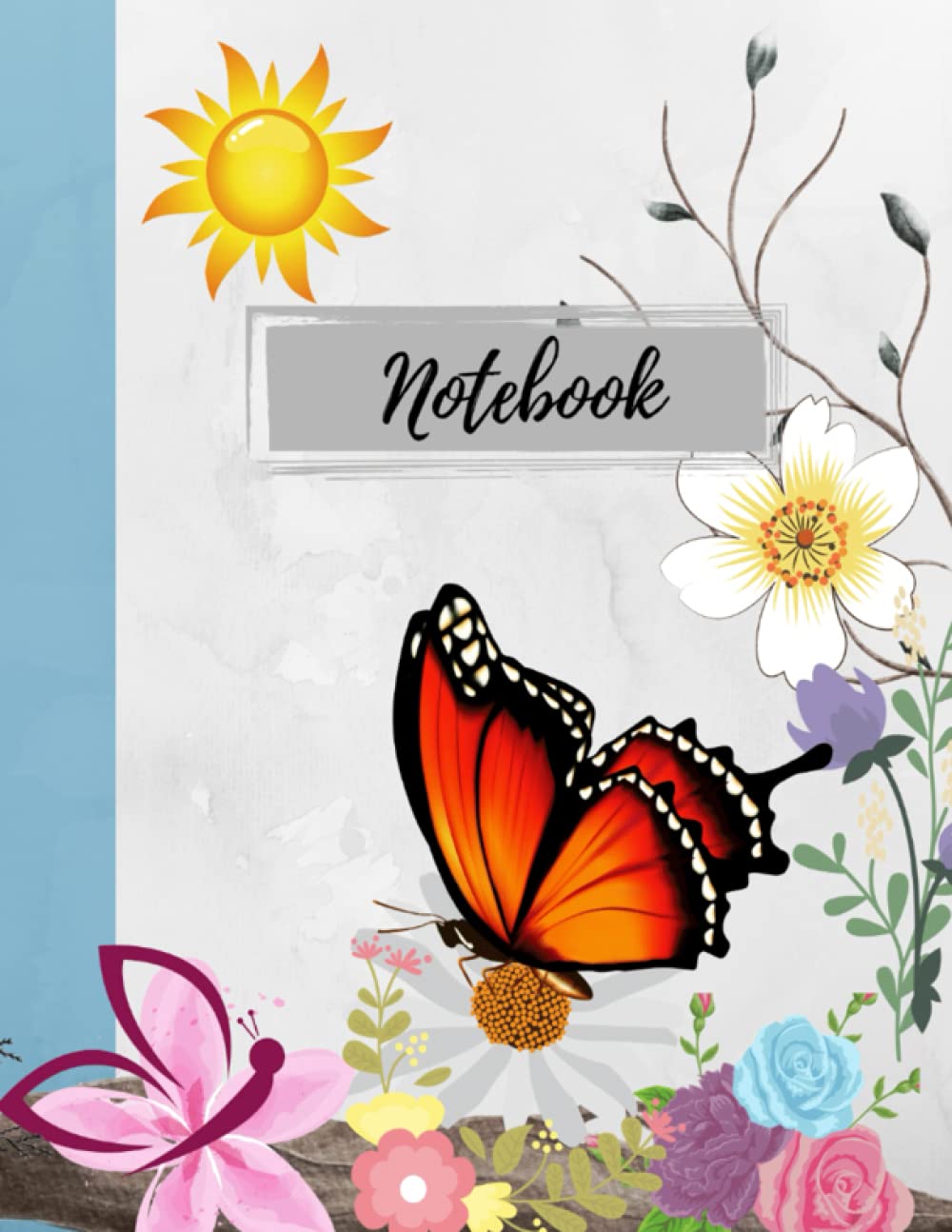 Notebook: Composition Lined Notebook Pretty Botanical Butterfly Design Matte Cover Workbook or Journal with 120 Pages, 8.5x11 inches Large size for... School Class. Perfect gift ideas for girls baixar o livro de graça