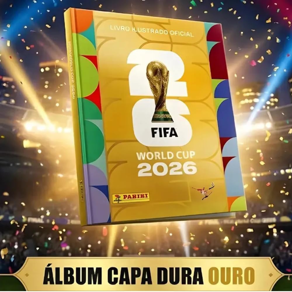 Kit C/ 1 Álbum Copa Do Mundo 2026 Capa Ouro + 24 Envelopes (168 figurinhas) FIFA Word Cup 2026 baixar o livro de graça