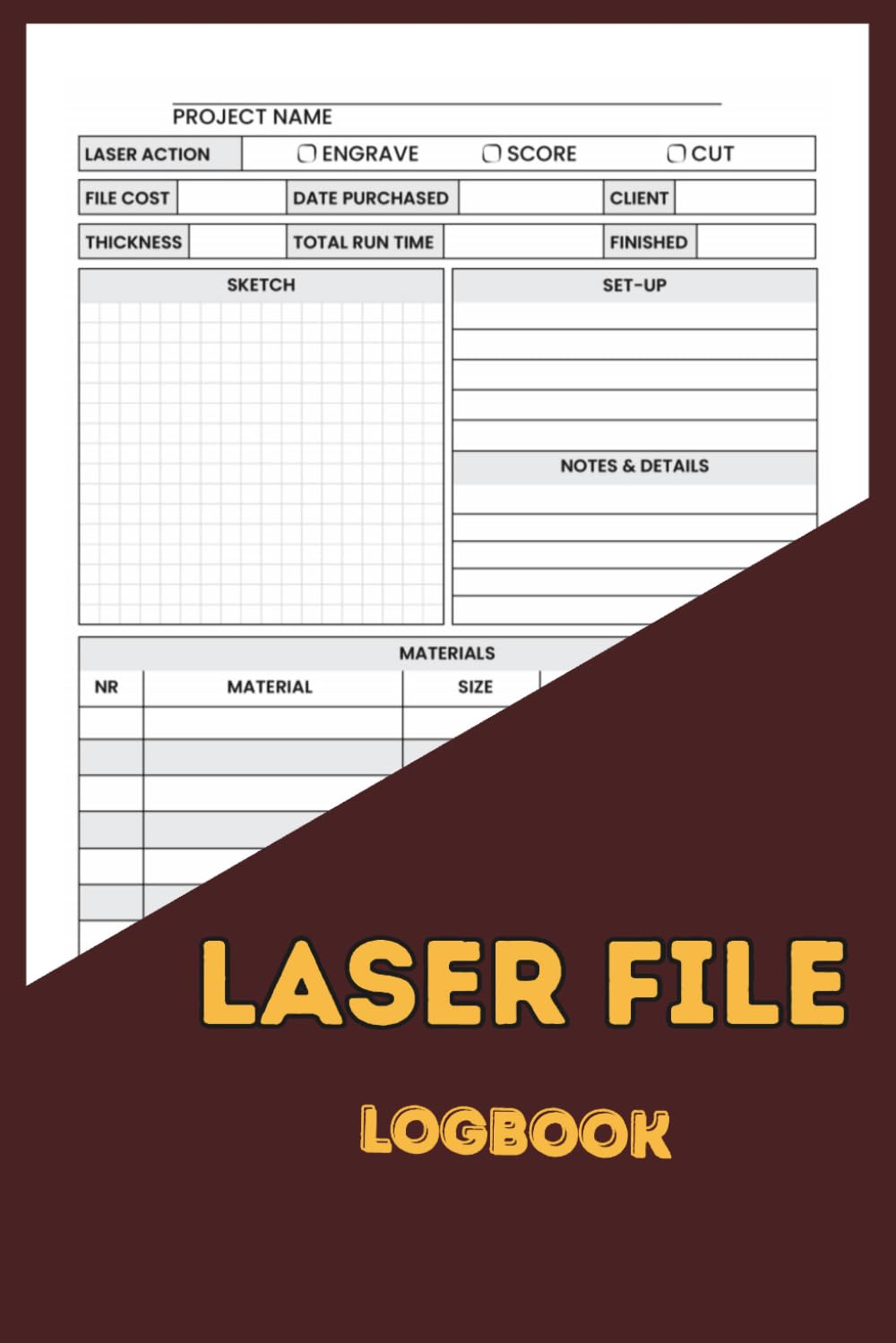 capítulo por capítulo baixar Laser File Log Book: Cutter and Engraver Project Tracker to Record Material, Settings, Run Time and File Cost