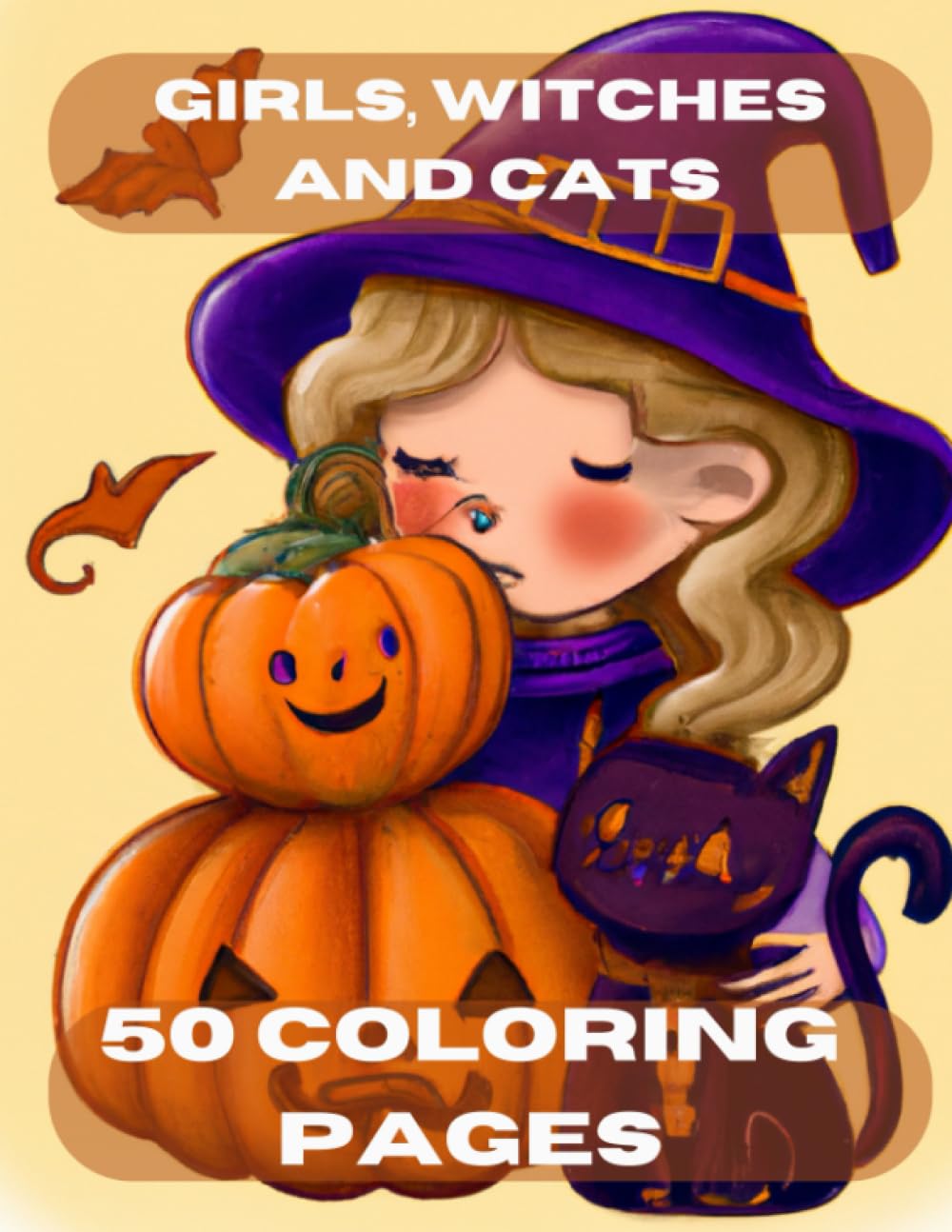 Girls, Witches and Cats: Coloring Book for All Ages: - 50 Coloring Pages: Halloween season baixar o livro de graça