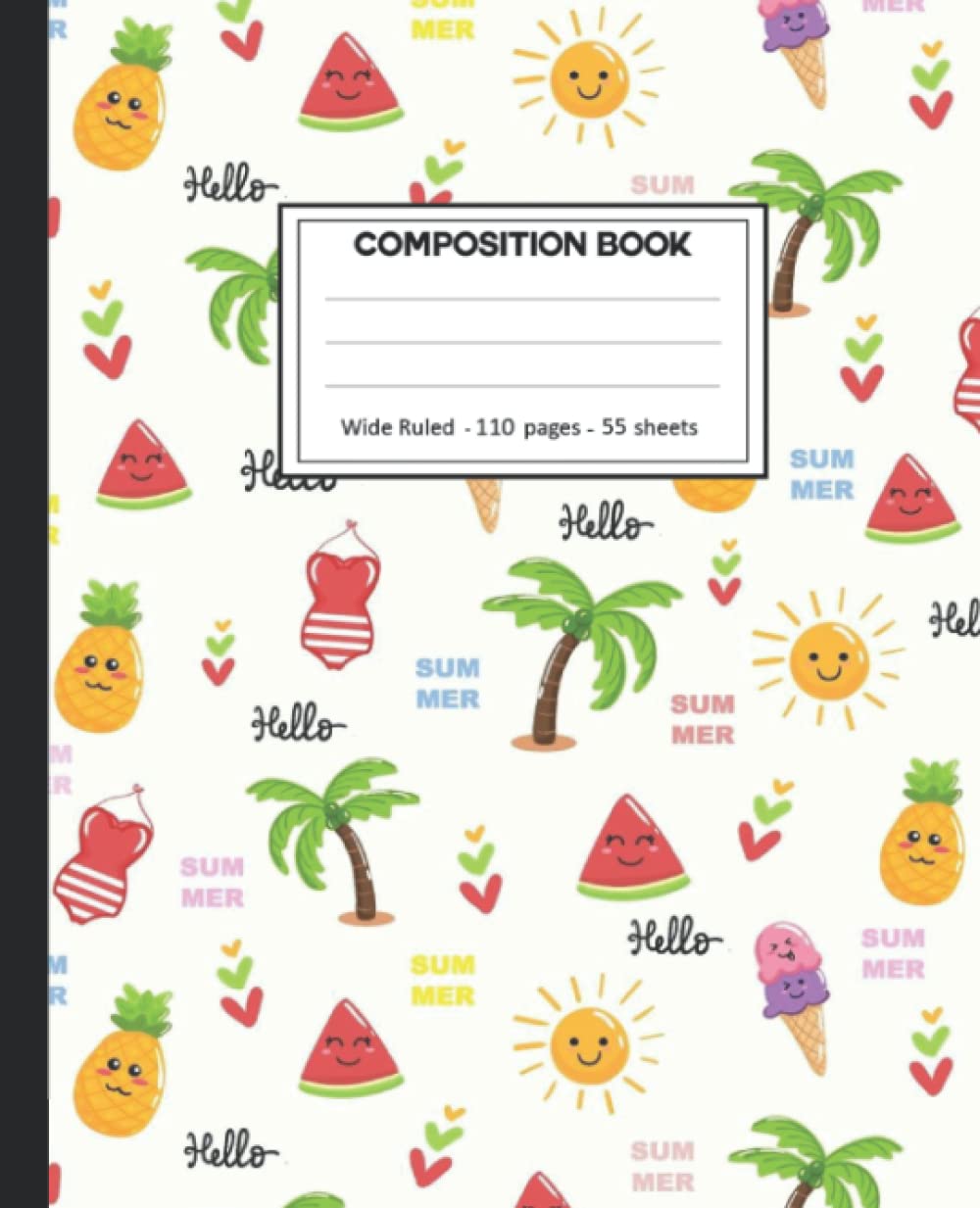 Composition Notebook: Wide Ruled: 110+ Lined Pages Writing Journal: Summer Theme. baixar o livro de graça