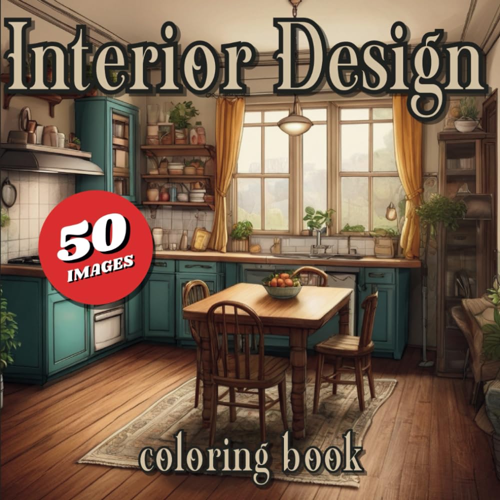 capítulo por capítulo baixar Interior Design coloring book: 50 beautiful house's rooms to color