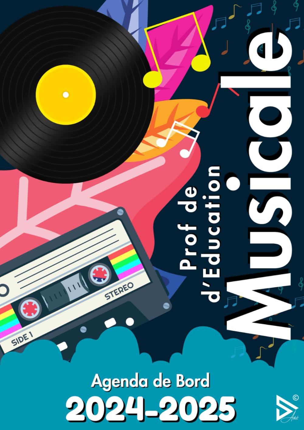 Agenda 2024 2025 Professeur Education Musicale: Carnet de bord | Organisateur planificateur Semainier et Mensuel | Cahier Journal Enseignant | Cadeau Prof de Musique | A4 (French Edition)