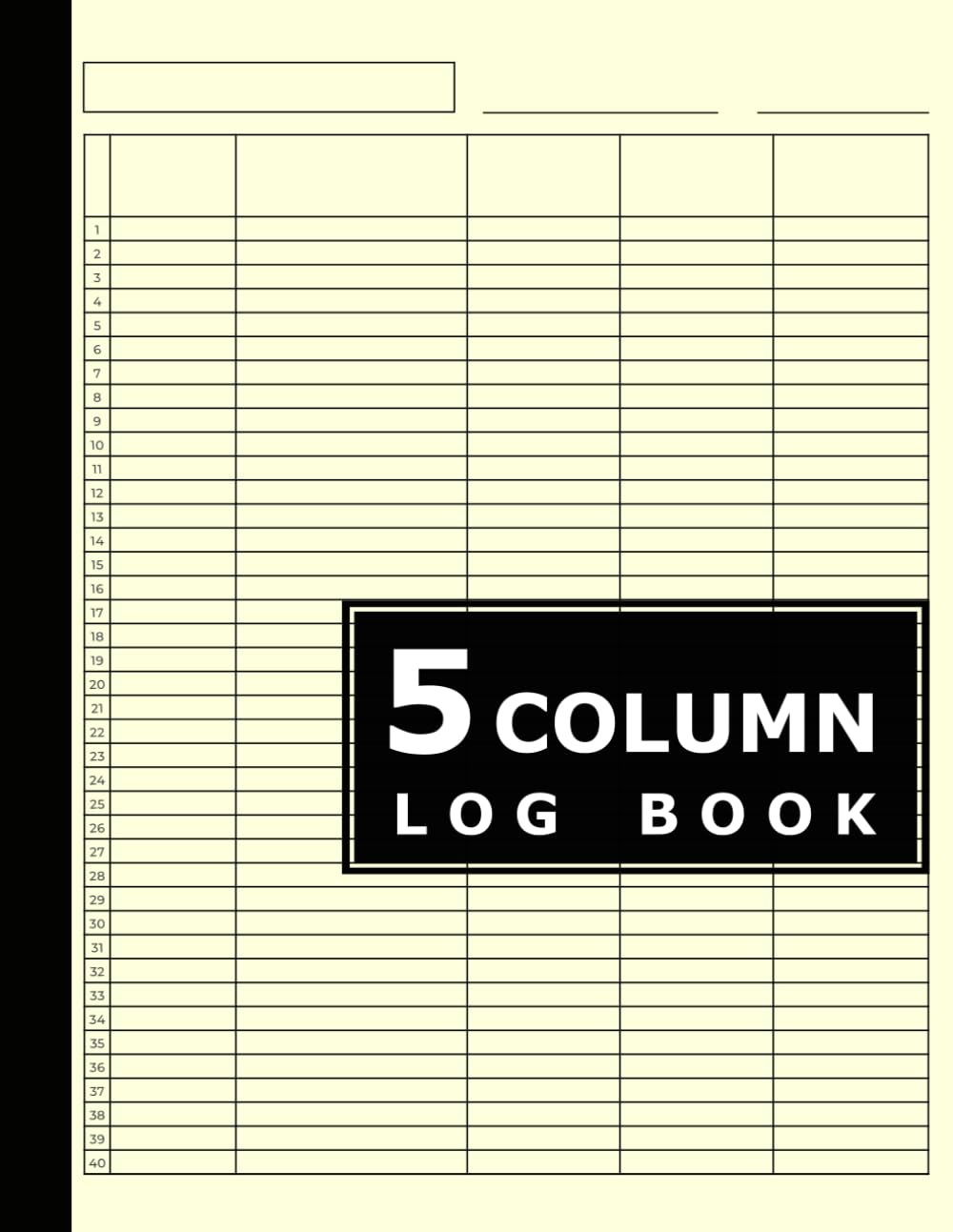 capítulo por capítulo baixar Customizable Log Book 5 Column: customizable log book with 40 rows/Five Column Notebook/Columnar Pad/Multipurpose Record Logbook, 8.5" x 11", 120 Pages, Suitable for Small Business: V 1