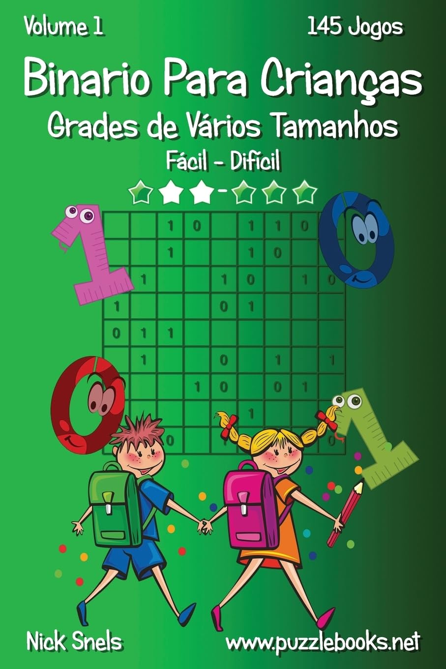 Binario Para Crianças Grades de Vários Tamanhos - Fácil ao Difícil - Volume 1 - 145 Jogos baixar livro de graça