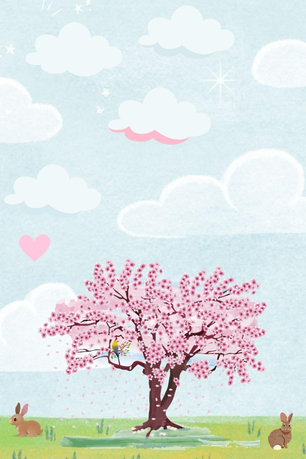 ler totalmente Sakura Tree Mint Skies Writing Journal, 120 pages, 6” x 9” inches, glossy cover