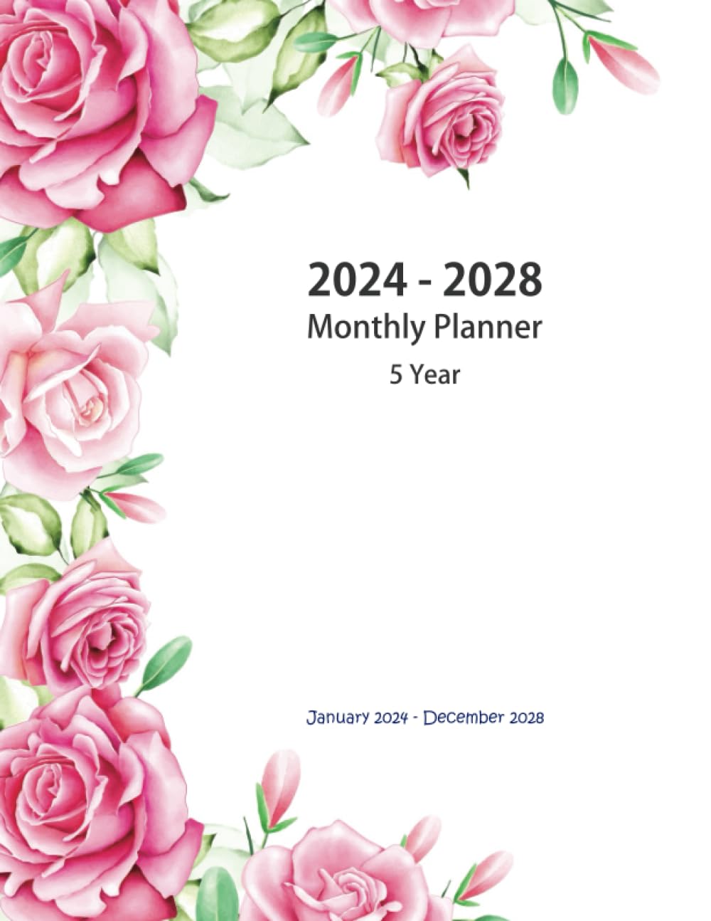capítulo por capítulo baixar 2024-2028 5 Year Monthly Planner: Large 60 Months Calendar from January 2024 to December 2028 with Federal Holidays. Pink Cover.