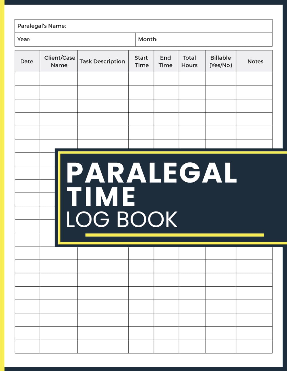 Paralegal Time Log Book: Legal Time Tracking and Case Management Record for Paralegals, Legal Assistants, Case Coordinators, Law Offices, and Client Billing Support baixar livro de graça