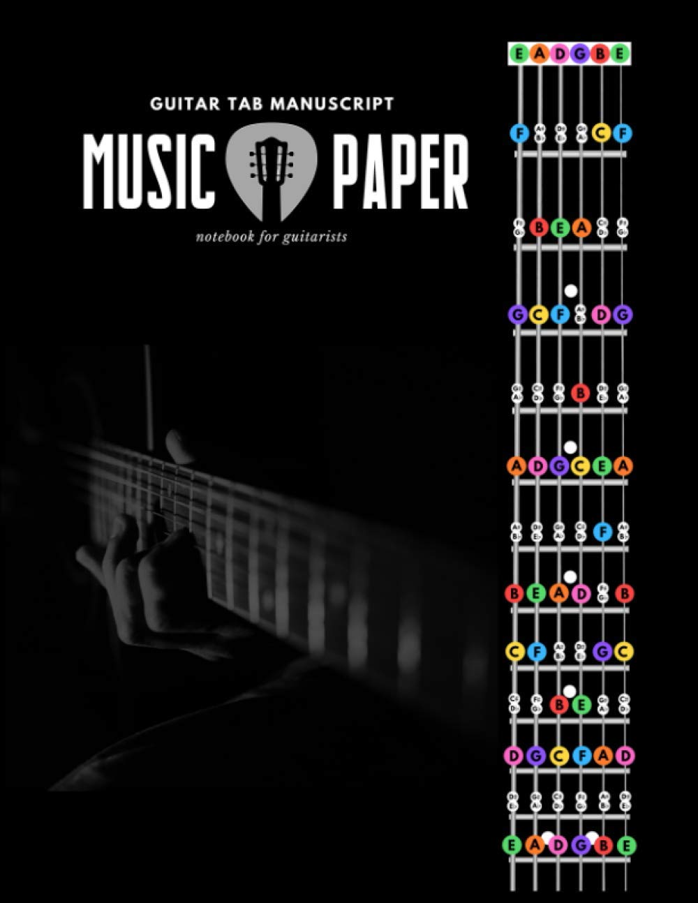 ler totalmente Music Paper - Guitar Tab Manuscript - Notebook for Guitarists: Standard Staff & Tablature * 4-Stave/12 Chord Boxes * for Teachers and Students * Chord... of Fifths * Blank Sheet Notes * BIG Book