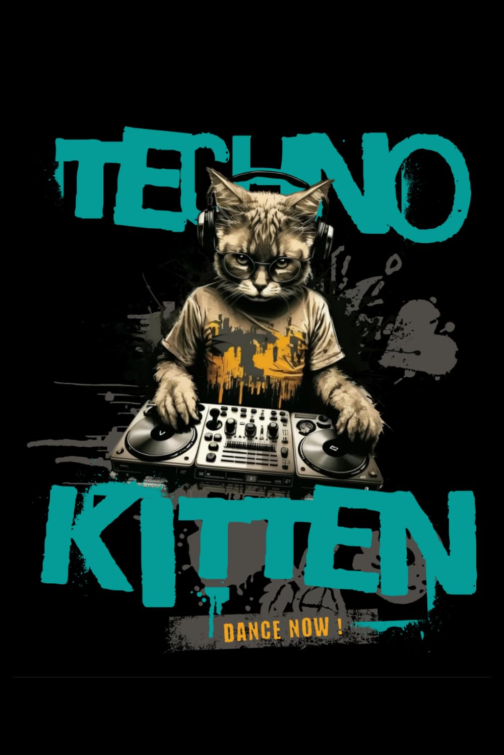 Techno Kitten - Dance Now!: 6x9 Notebook, Notes, Journal, Diary, 120 pages for ideas and baixar o livro de graça