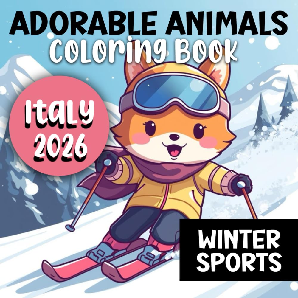 Adorable Animals Coloring Book: Italy 2026 Winter Sports (Irish Edition) baixar o livro de graça