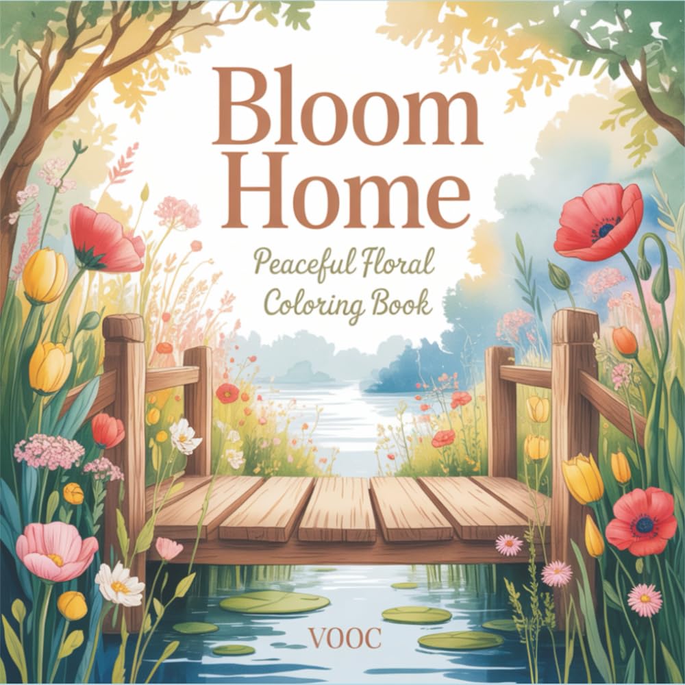 Bloom Home: Peaceful Floral Coloring Book for Adults Featuring Elegant Flowers in Cozy Indoor and Outdoor Settings for Relaxation and Stress Relief (Breathe Easy Coloring for Stress Relief) baixar o livro de graça