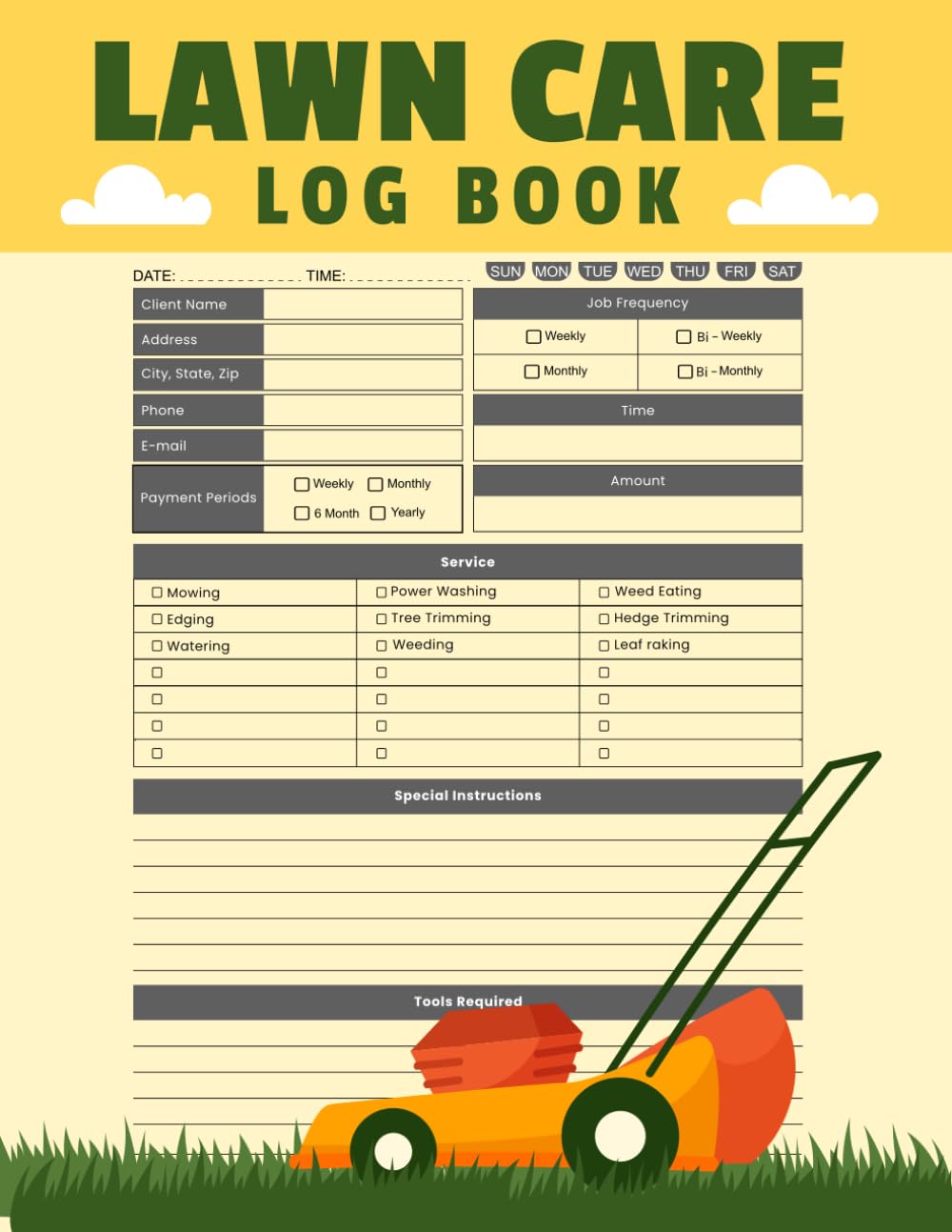 ler totalmente Lawn Care Log Book: Record Organizer tracker log book for managing customers personal data and important Business information