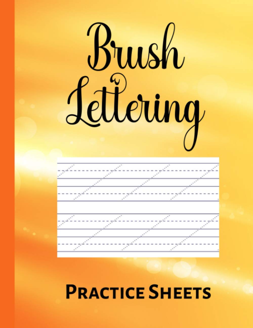 ler totalmente Brush Lettering Practice Sheets: Slanted Lined Brush Lettering Paper Kit for Beginners Kids & Adult Worksheet