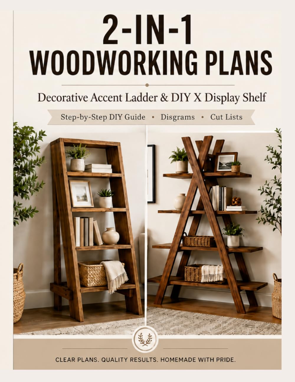 capítulo por capítulo baixar 2-in-1 Woodworking Plans: Decorative Accent Ladder & DIY X Display Shelf