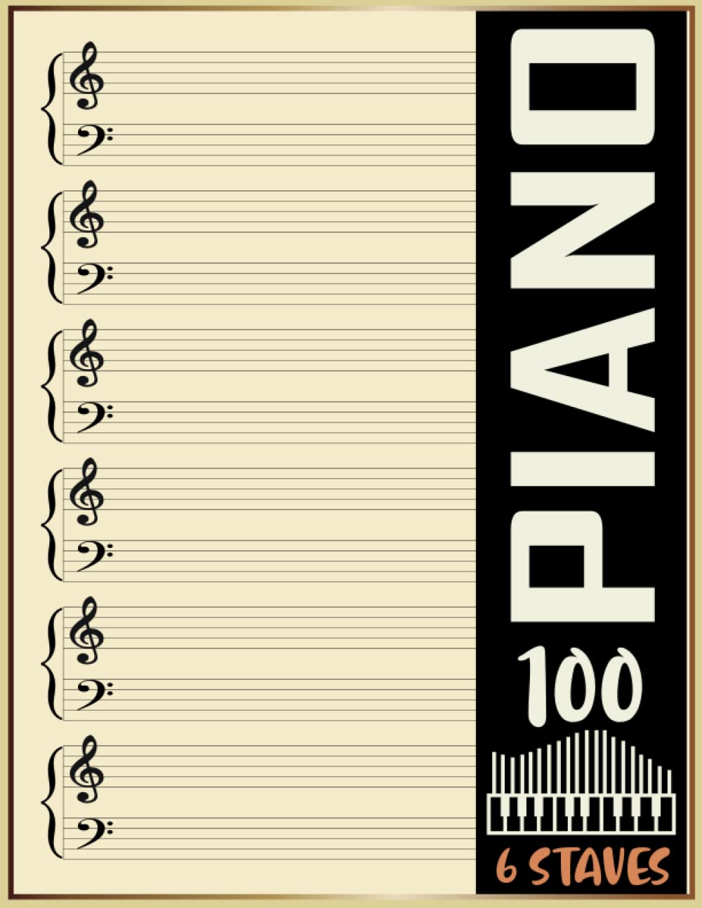 ler totalmente Music Scores For Piano: Beginner Piano Sheet Music For Musicians, Composers, And Songwriters | A Great Stave Music Manuscript Notebook