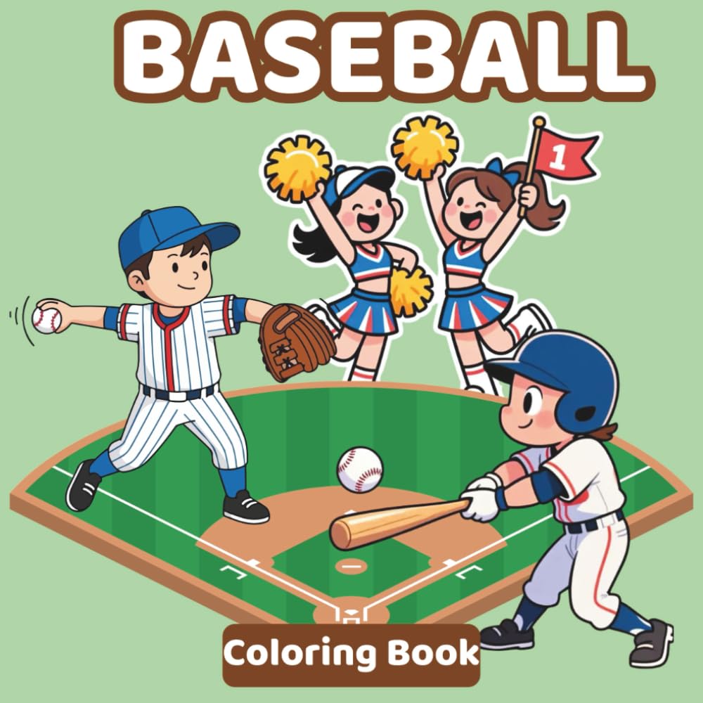capítulo por capítulo baixar Baseball Coloring Book for Kids: Fun and Easy Sports Coloring Pages for Ages 4–8 | Cute Baseball Players, Equipment, and Stadium Scenes Activity Book