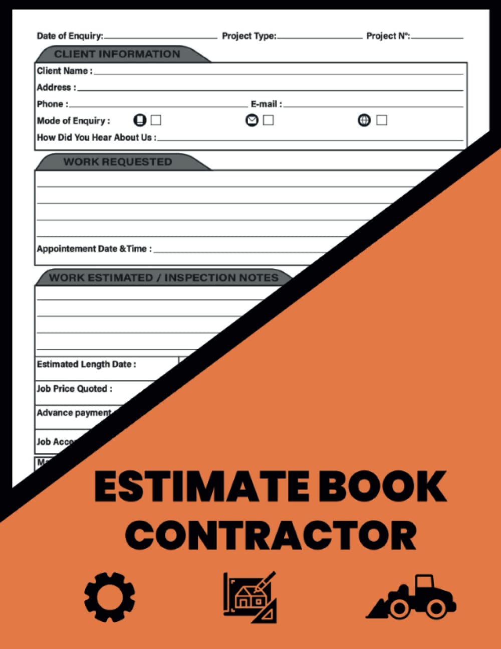 ler totalmente Estimate Book Contractor: Job Estimate Quote Record Book for Clients With Inspection Notes | Log to Record Client Names & Details | Client Contact Log and Dot Diagram Sheets for Taking Measurements.