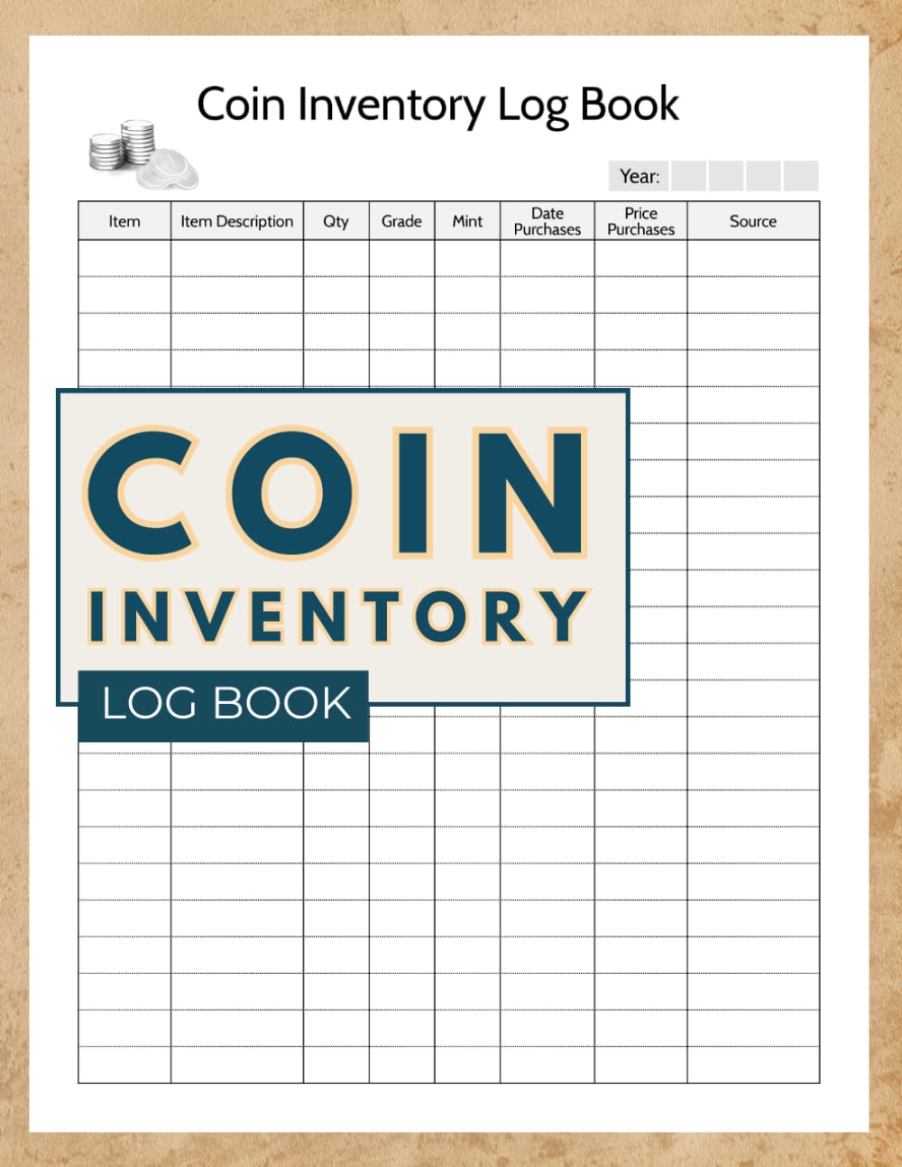 ler totalmente Coin Inventory Log Book: Record and Keep Track of Your Coin Collection