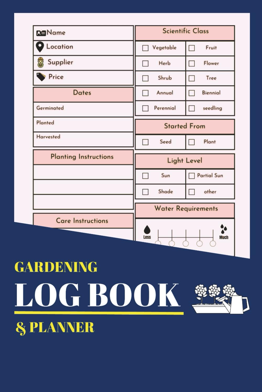 Gardening Log Book and Planner: Garden Journal Organizer Notebook for Planting, Monitoring and Growing Flowers, Shrubs, Trees, Fruit and Vegetables baixar livro de graça