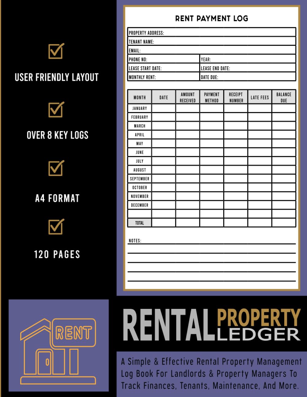 Rental Property Ledger Book: Rental Income & Expenses Tracker | Landlord Organization Template | Property Management Spreadsheet | Real Estate Investment Log baixar livro de graça