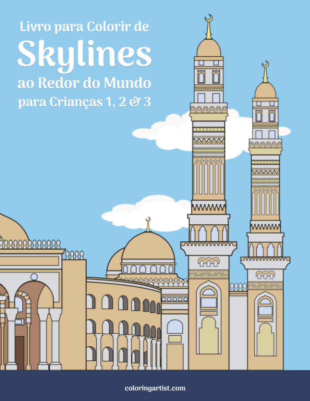 capítulo por capítulo baixar Livro para Colorir de Skylines ao Redor do Mundo para Crianças 1, 2 & 3: 123