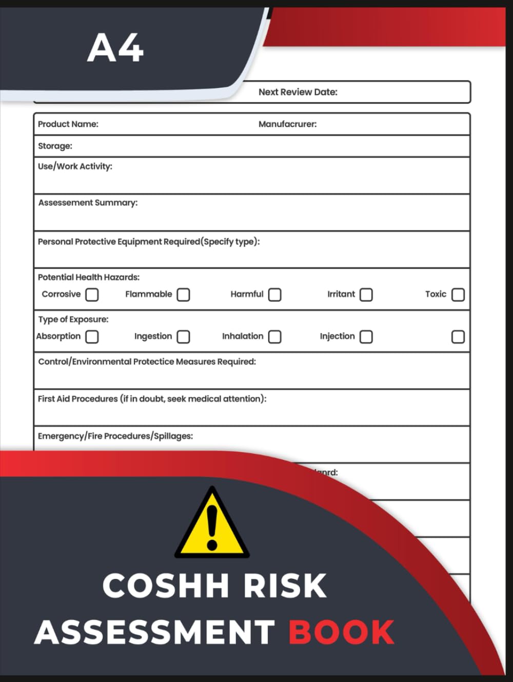 capítulo por capítulo baixar COSHH Risk Assessment Book: Control of Substances Hazardous to Health Log