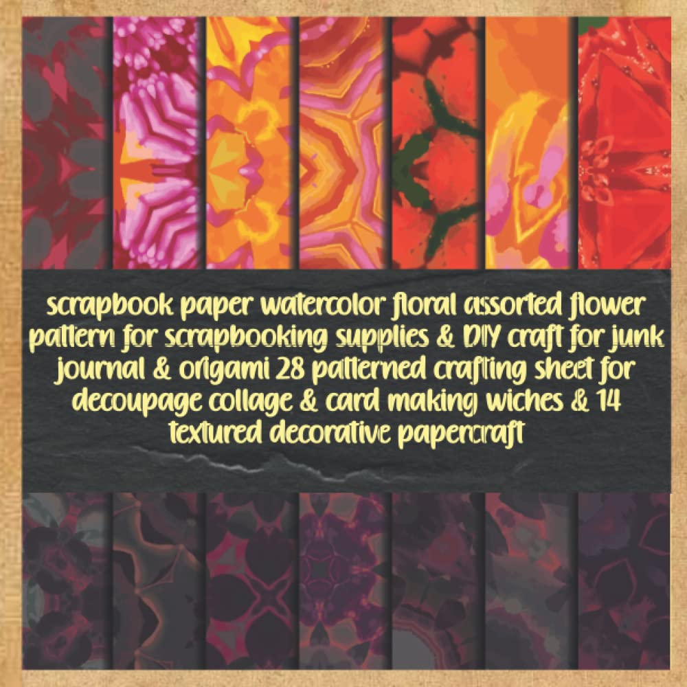 capítulo por capítulo baixar scrapbook paper watercolor floral assorted flower pattern for scrapbooking supplies & DIY craft for junk journal & origami 28 patterned crafting sheet... wiches & 14 textured decorative papercraft