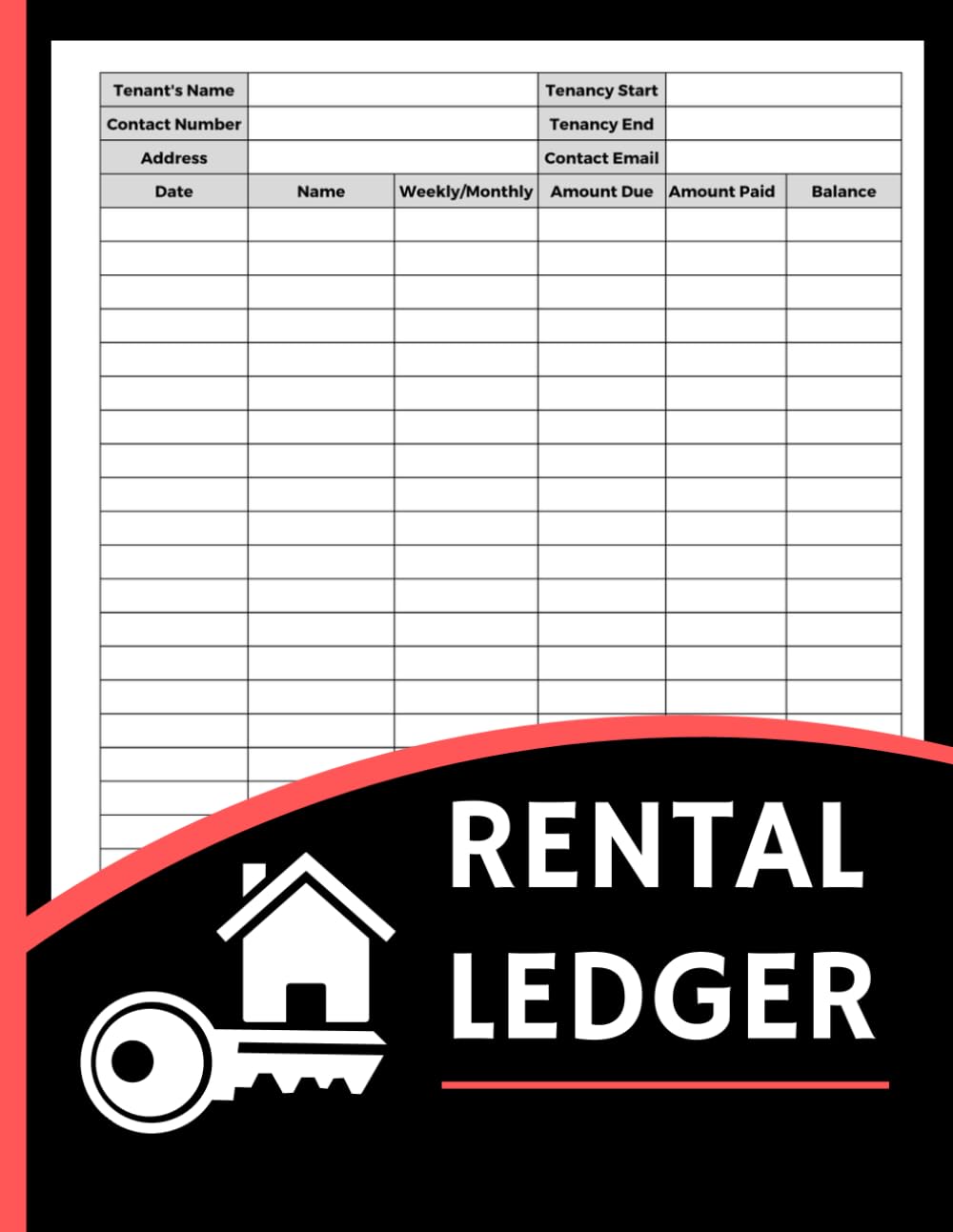 Rental Ledger Log Book (8.5 x 11 Inches): Payment Register, Tenant Records & Property Balance Journal baixar livro de graça
