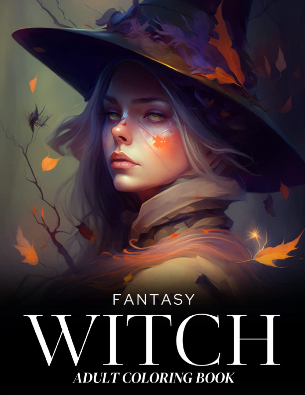 Fantasy Witch Adult Coloring Book: Fantasy Coloring Book for Adults - 40 Unique Designs with Detailed Witch Designs to Color - Line Art & Grayscale baixar o livro de graça