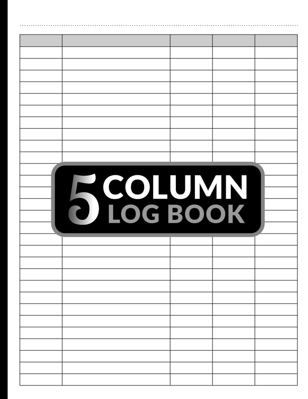 ler totalmente Customizable Log Book 5 Column: Large Multipurpose Record Logbook for Efficient Data Management | Five Columnar Multi-functional Organizer | White Cover