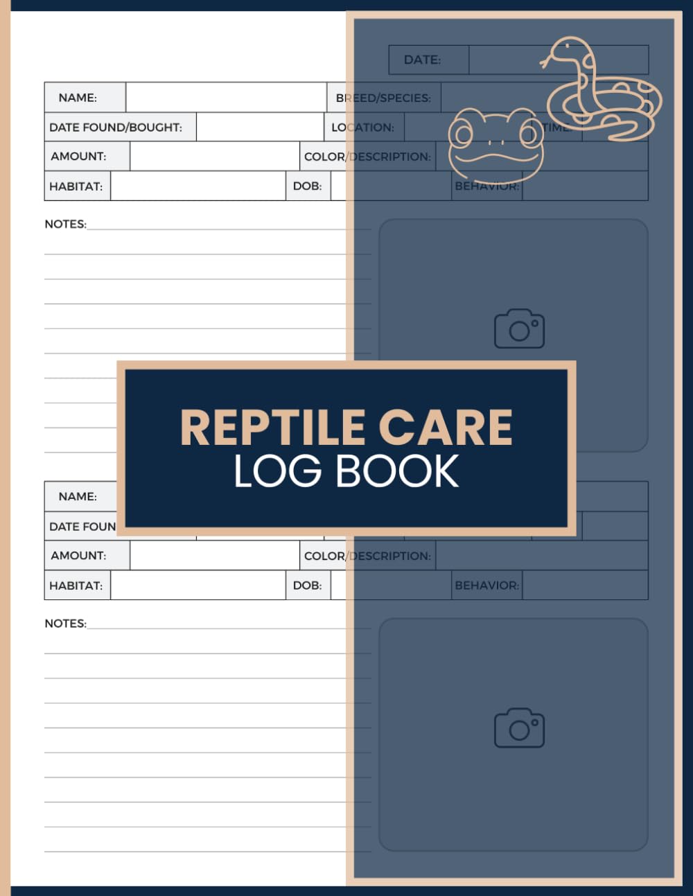 Reptile Care Log Book: Track Feeding, Health, Habitat Conditions, Temperature, Growth & Daily Care Records for Reptile Owners, Breeders and Exotic Pet Keepers baixar o livro de graça