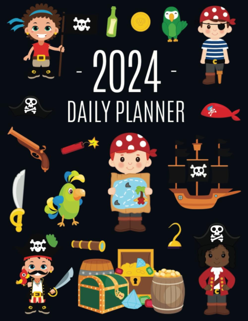 ler totalmente Pirate Planner 2024: For All Your Weekly Appointments! | 12 Months Daily Organizer with Cool Sea Rovers (January–December)