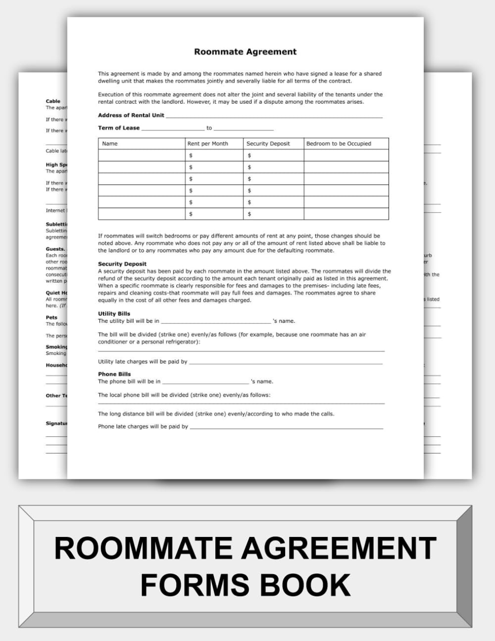 ler totalmente Roommate Agreement Form Book: For Landlords & Tenants, 60 Form, to Define Expectations, Split Costs, and Foster Respectful Co-Living.