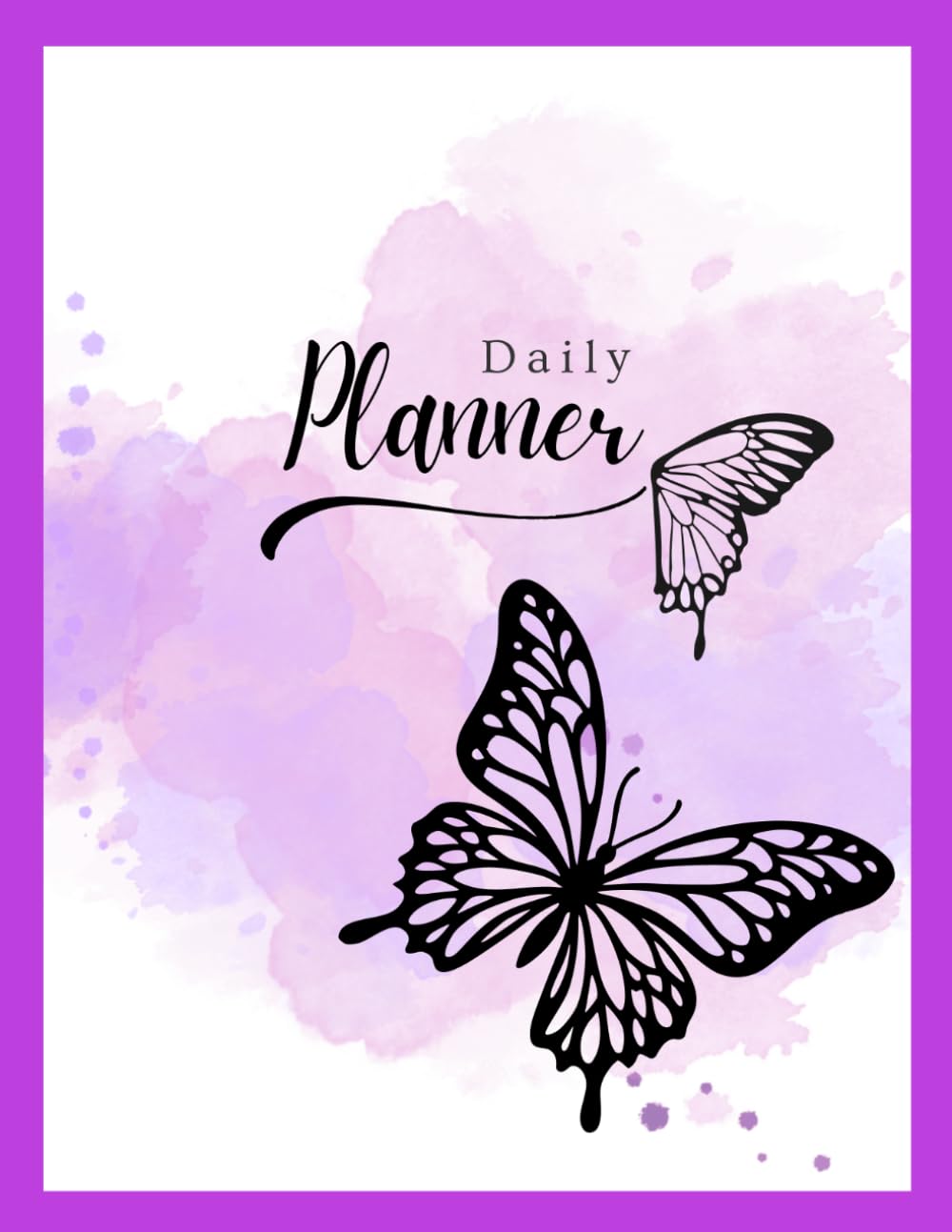 ler totalmente Purple Butterfly Daily Planner: Daily Organizer for Goal Setting and Time Management 100 pages