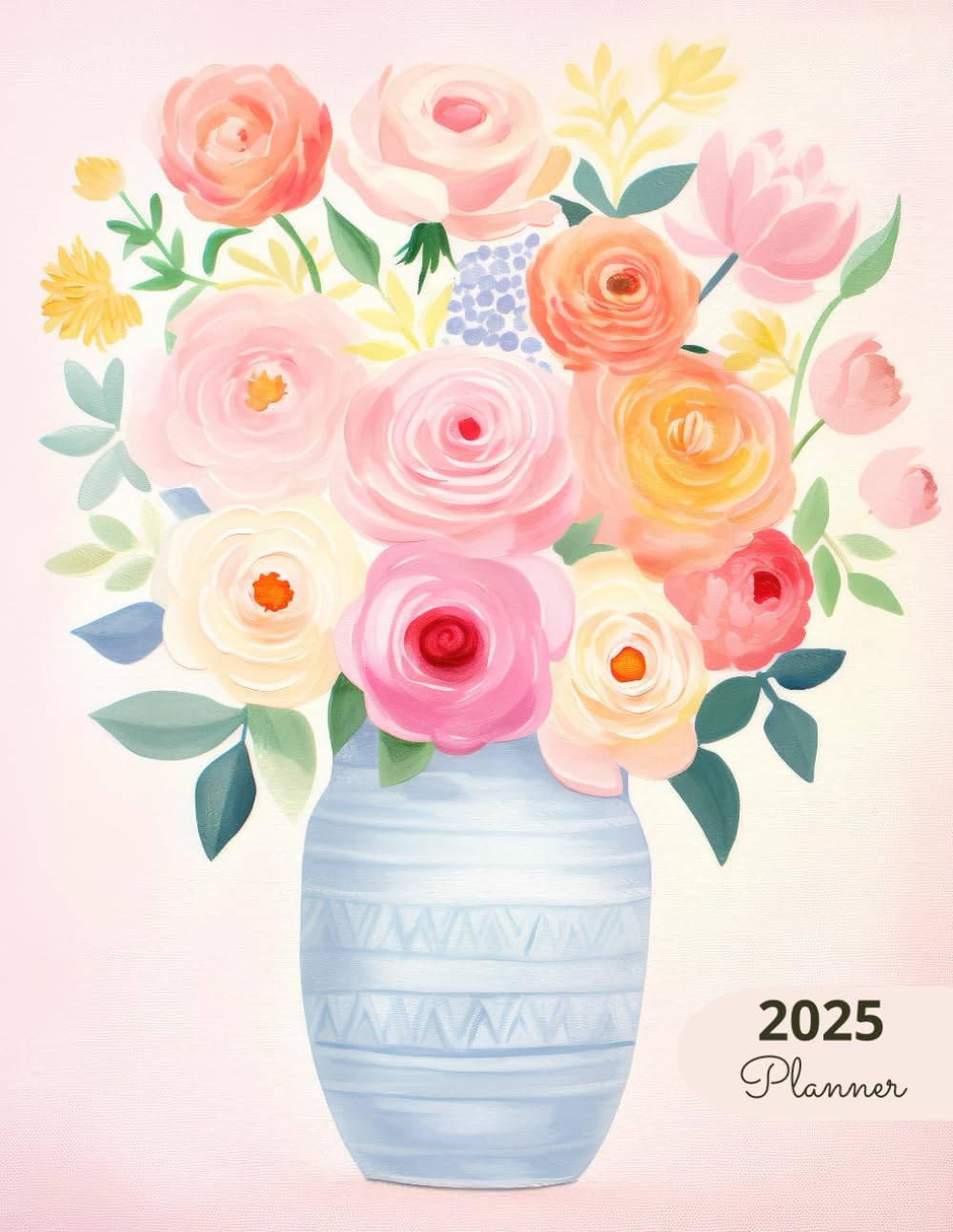 capítulo por capítulo baixar 2025 Planner: Soft Florals Abstract Roses: Stylish Weekly and Monthly Organization