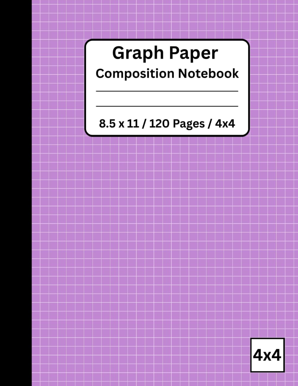 Graph Paper Composition Notebook 8.5 x 11 / 120 Pages / 4x4: Quad Ruled Grid Paper Notebook for School, Math, and Engineering Work – Lavender Cover baixar o livro de graça
