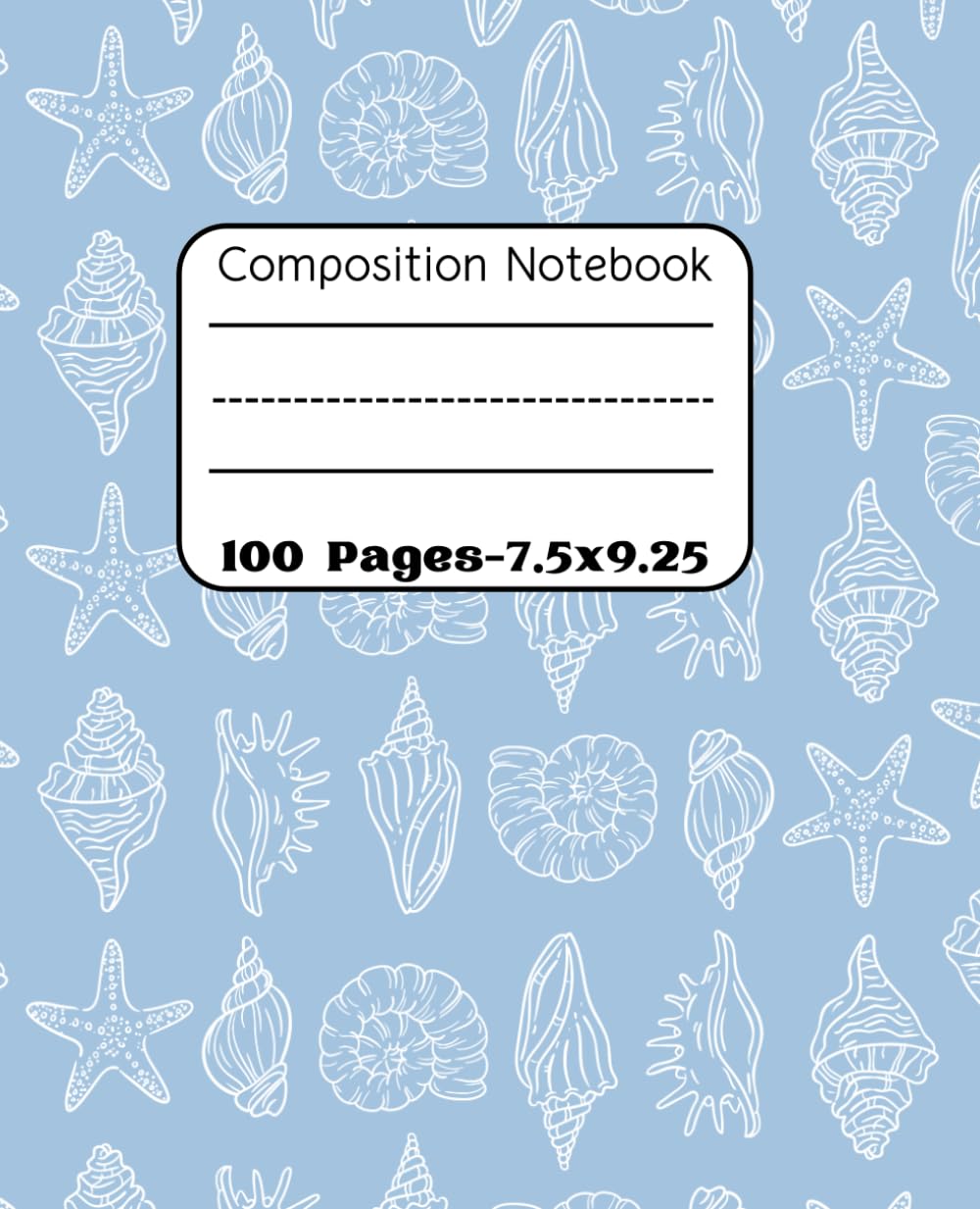 Aesthetic Composition Notebook: Blue Seashell Journal, Preppy Coastal Granddaughter Beachy Vibes - Pretty Wide Ruled Notebook Ideal for School & College baixar o livro de graça