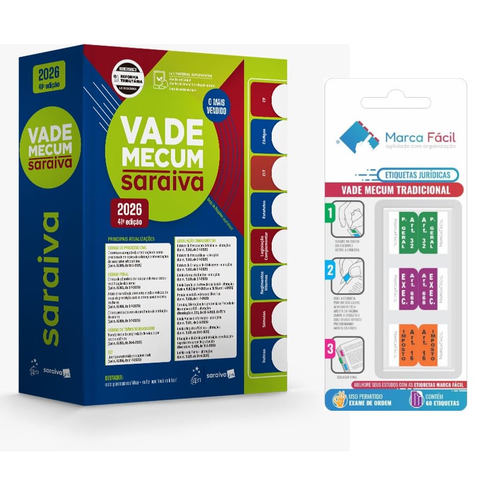 Vade Mecum Saraiva Tradicional - 41ª Edição 2026 + Etiqueta Marca Fácil baixar o livro de graça