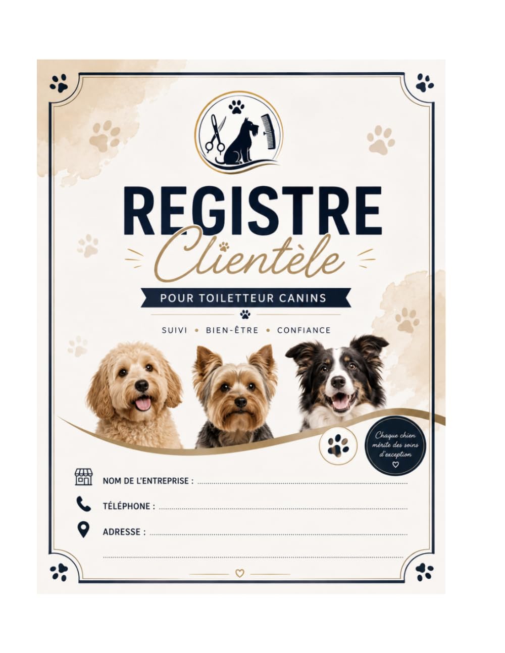 REGISTRE Clientèle: POUR TOILETTEUR CANINS (French Edition) baixar o livro de graça