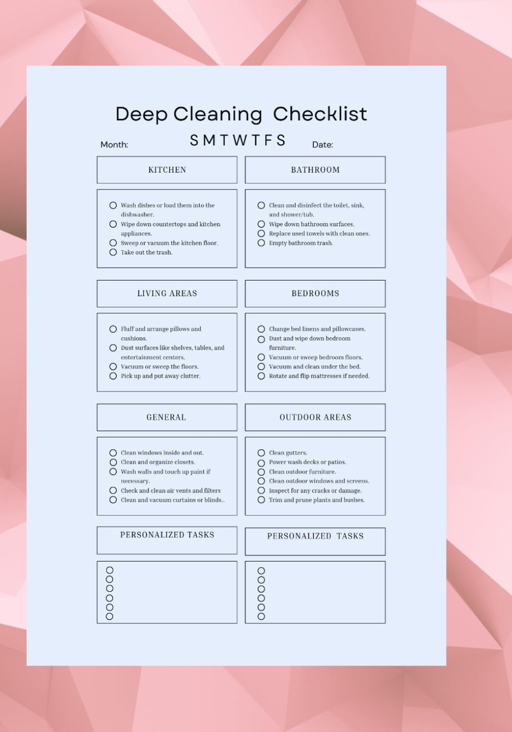 capítulo por capítulo baixar Deep Cleaning Planner: Step-by-Step Tasks for Every Room in Your House | Comprehensive and Easy-to-Use Checklist | 7”x10” with 122 Pages