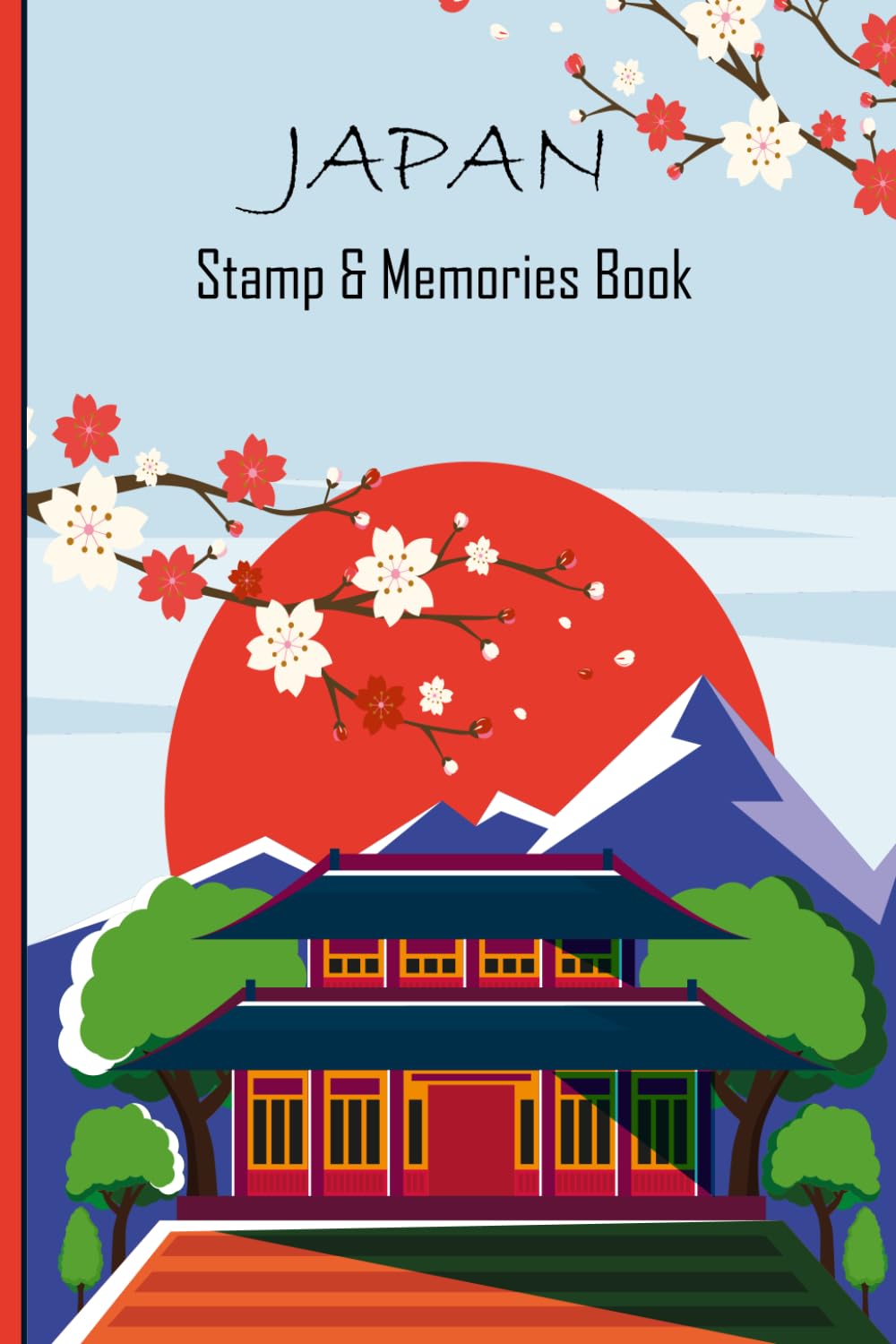 ler totalmente Eki Stamp Book Japan: A Small Eki Station and Travel Collection Notebook to Collect Japanese Railway and Travel Souvenir Stamps, Log book for Travelers and Collectors, Passport Size - cherry blossom