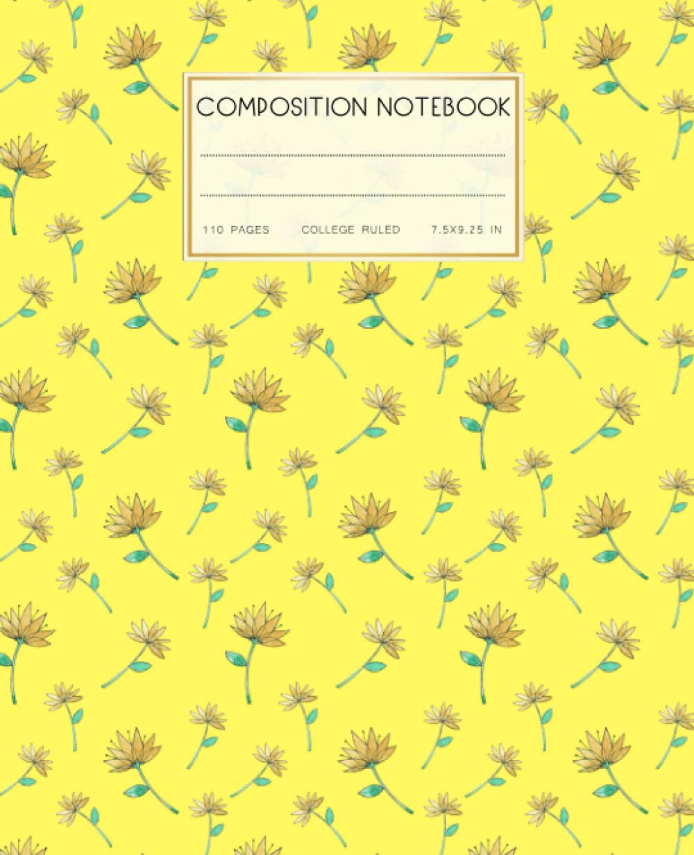 ler totalmente Composition Notebook College Ruled: Floral Flowers Vintage Botanical Illustration | Cute Garden Flowers Aesthetic Journal for Girls, Teens, Women,... 110 Ruled Pages With Flowers & Leaves Borders