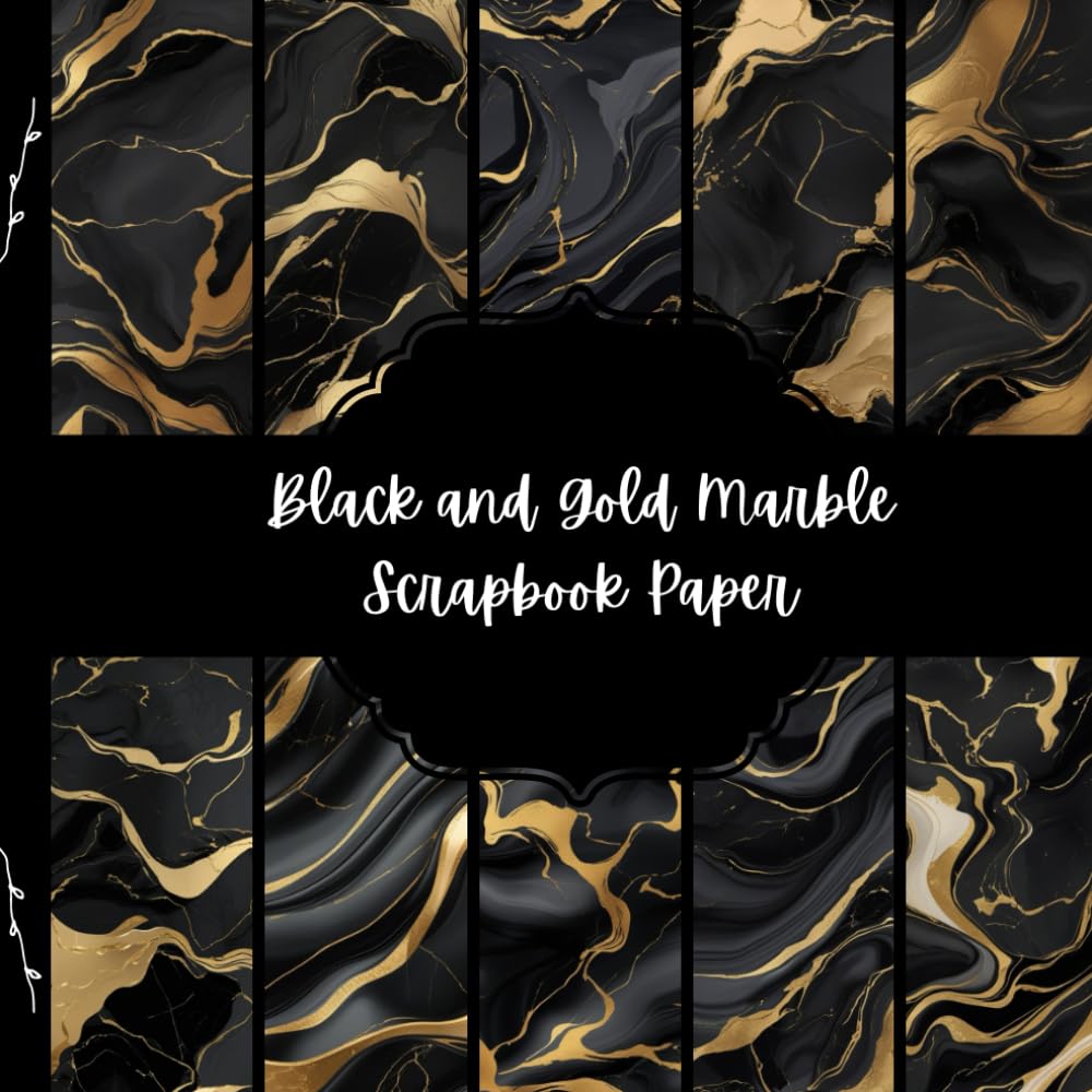 capítulo por capítulo baixar Black and Gold Marble Scrapbook Paper, Dark Stone Junk Journal Paper, Abstract Decorative Paper, DIY Projects, Origami, Collage Sheets, Decoupage Paper, 10 Designs, Double Sided