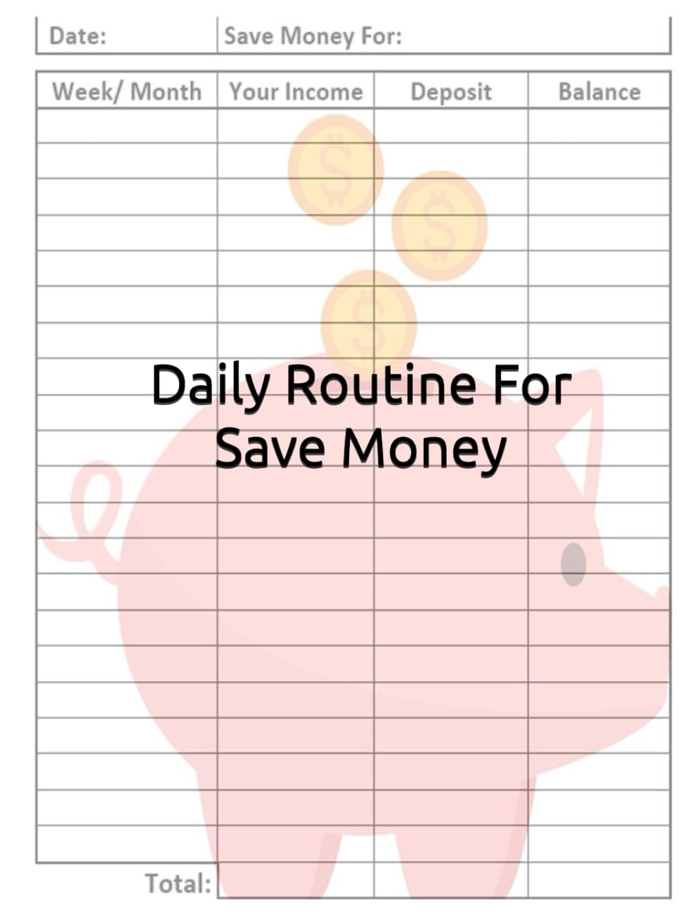Daily Routine For Save Money