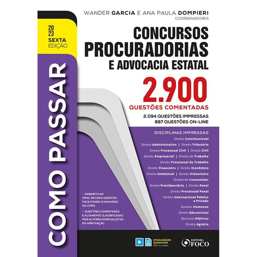 ler totalmente Como Passar em Concursos de Procuradorias e Advocacia Estatal - 2.900 Questões Comentadas - 6ª Ed - 2023: 6